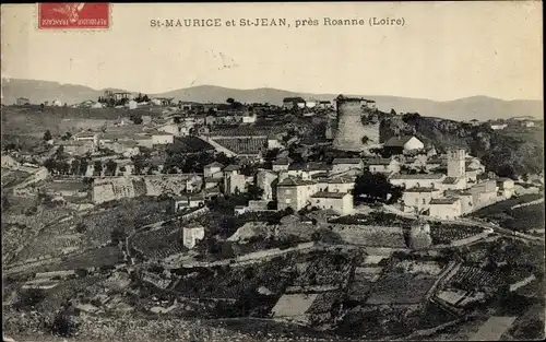 Ak Saint Maurice et Saint Jean Loire, Vue générale