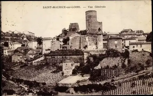 Ak Saint Maurice sur Loire Loire, Vue générale