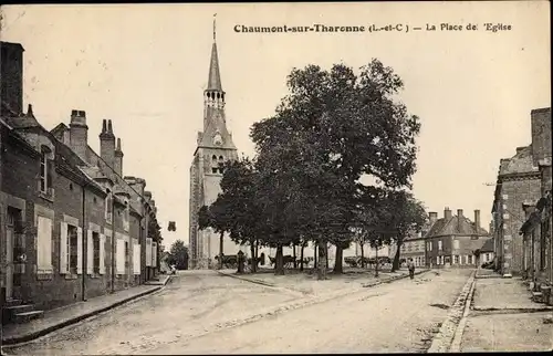 Ak Chaumont sur Tharonne, La Place de l'Eglise