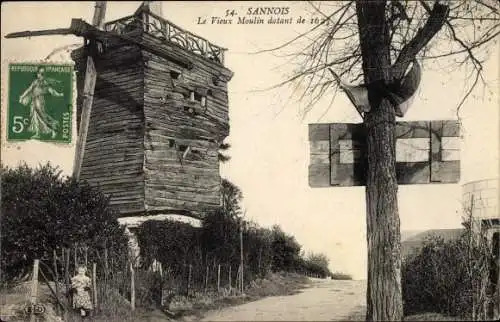 Ak Sannois Val d'Oise, Le Vieux Moulin