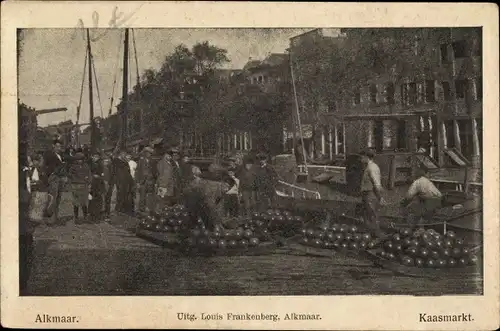 Ak Alkmaar Nordholland Niederlande, Kaasmarkt, Uitg. Louis Frankenberg, Käse