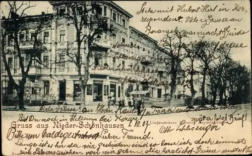 Ak Berlin Pankow Niederschönhausen, Lindenstraße Ecke Kaiserin Augusta Straße