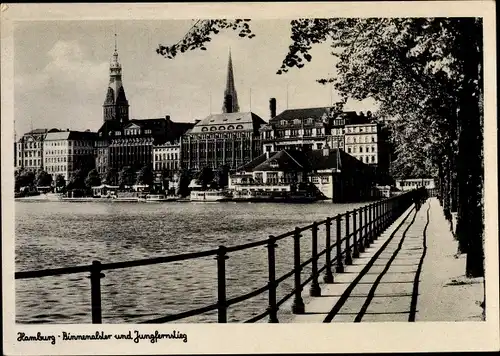 Ak Hamburg, Jungfernstieg an der Binnenalster