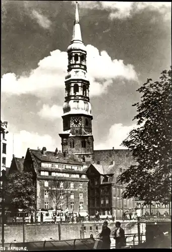 Foto Ak Hamburg, Blick zur St. Katharinenkirche