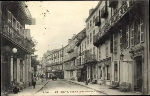 Ak Vichy Allier, Rue de la Source de l'Hopital