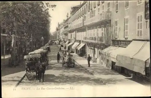 Ak Vichy Allier, La Rue Cunin Gridaine