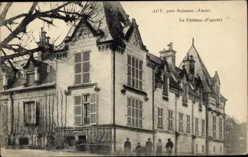 Ak Acy Aisne, Vue du Château