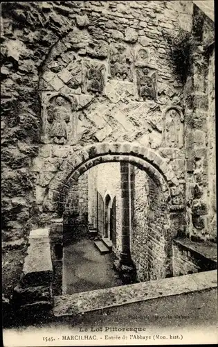 Ak Marcilhac Lot, Entrée de l'Abbaye