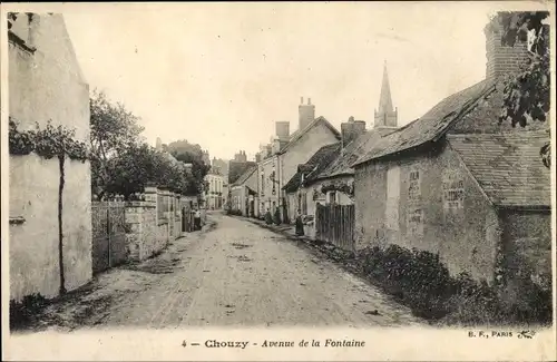 Ak Chouzy Loir-et-Cher, Avenue de la Fontaine