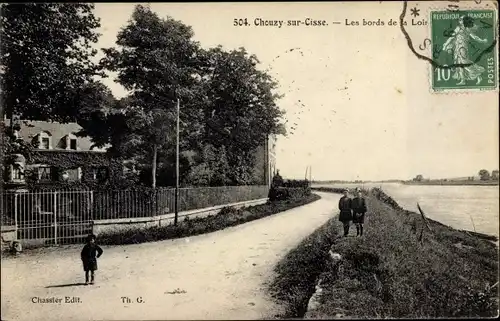 Ak Chouzy sur Cisse Loir-et-Cher, Les bords de la Loire