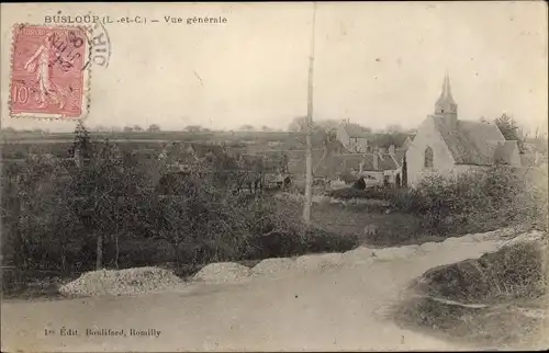 Ak Busloup Loir-et-Cher, Vue générale, l'Eglise