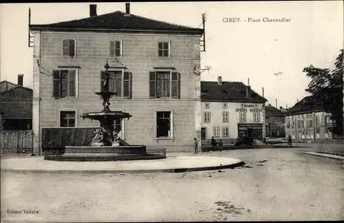 Ak Cirey Meurthe et Moselle, Place Chevandier