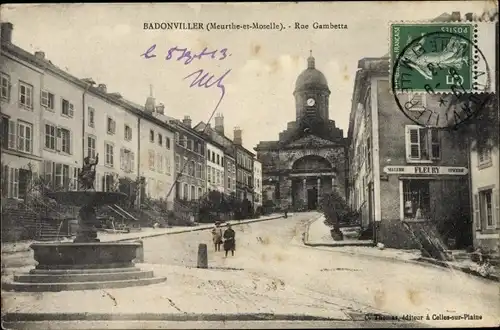 Ak Badonviller Meurthe et Moselle, Rue Gambetta