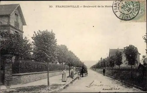 Ak Franconville Val d'Oise, Boulevard de la Mairie