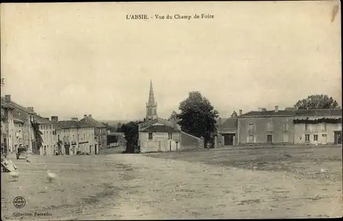 Ak L'Absie Deux Sèvres, Vue du Champ de Foire