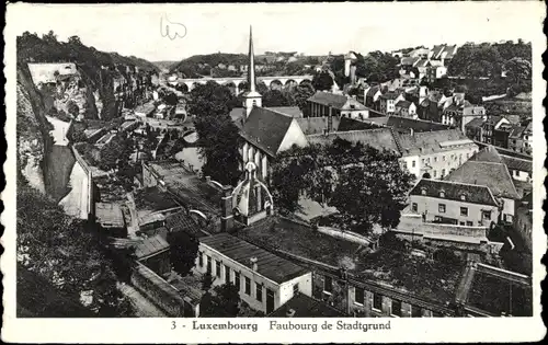 Ak Luxemburg, Faubourg de Stadtgrund