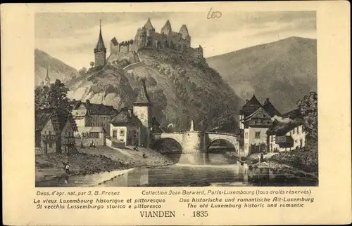 Künstler Ak Fresez, J.B., Vianden Luxemburg, Luxembourg historique