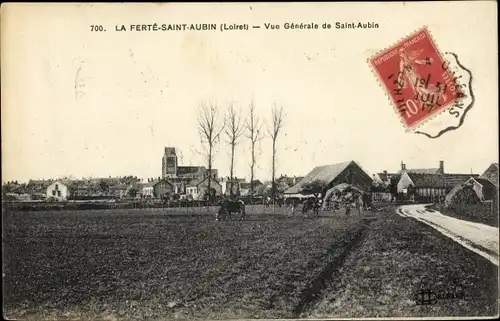 Ak La Ferte Saint Aubin Loiret, Vue générale de Saint Aubin