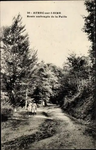 Ak Aurec sur Loire Haute Loire, Route ombragee de la Faille