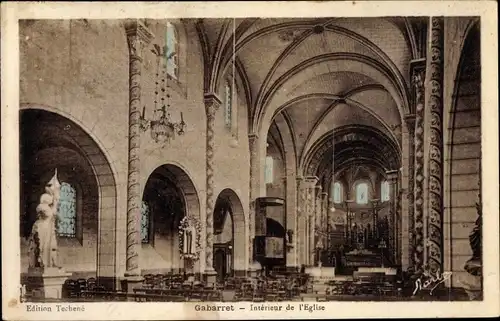 Ak Gabarret Loire, Interieur de l'Eglise