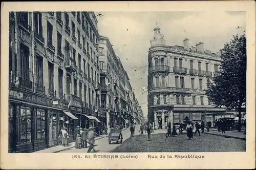 Ak Saint Étienne Loire, Rue de la Republique