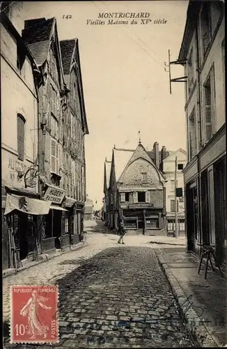 Ak Montrichard Loir-et-Cher, Vieilles Maisons du XV. siècle