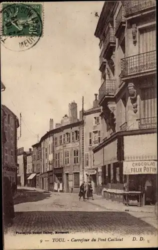 Ak Toul Lothringen Meurthe et Moselle, Carrefour du Pont Caillaut