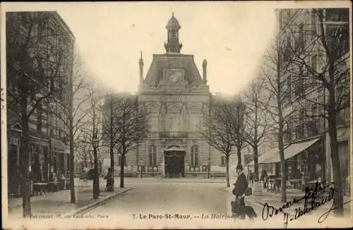 Ak Saint Maur des Fossés Val de Marne, Le Parc St. Maur, la Mairie