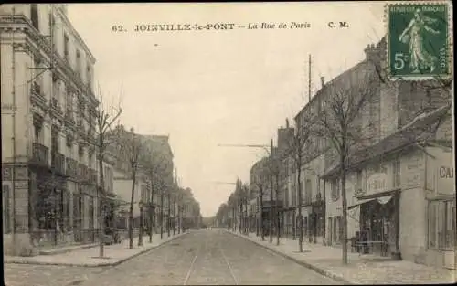 Ak Joinville le Pont Val de Marne, La Rue de Paris