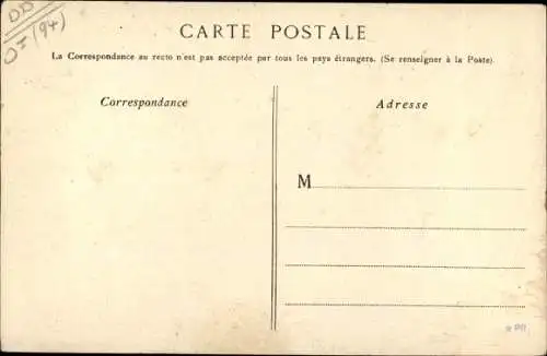 Ak Joinville le Pont Val de Marne, Le Quai Beaubourg, Hotel de la Poste