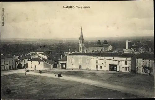 Ak L'Absie Deux Sèvres, Vue générale