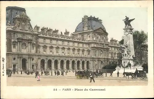Ak Paris, Place du Carrousel, Monument