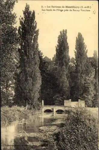 Ak Montlhéry Essonne, Les bords de l'Orge près de Perray Vaucluse