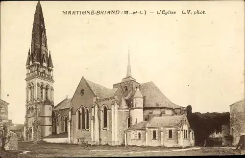 Ak Martigne Briand Maine et Loire, L'Eglise, Kirche