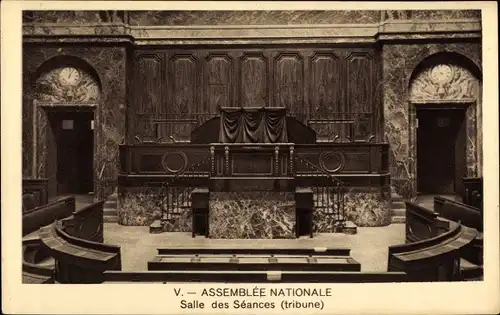 Ak Paris VII., Assemblée Nationale, Salle des Séances, Tribune