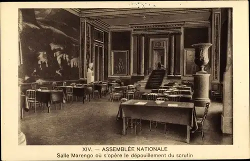 Ak Paris VII., Assemblée Nationale, Salle Marengo ou s'opère le dépouillement du scrutin