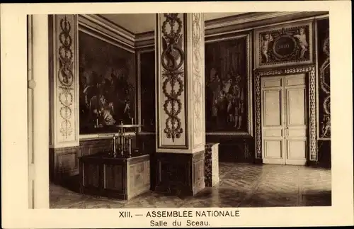 Ak Paris VII., Assemblée Nationale, Salle du Sceau