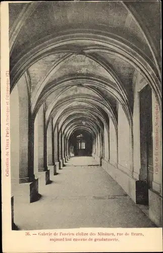 Ak Paris, Galerie de l'ancien cloitre des Minimes, Rue de Bearn