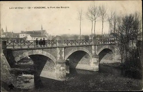 Ak Vendome Loir et Cher, Le Pont des Soupirs