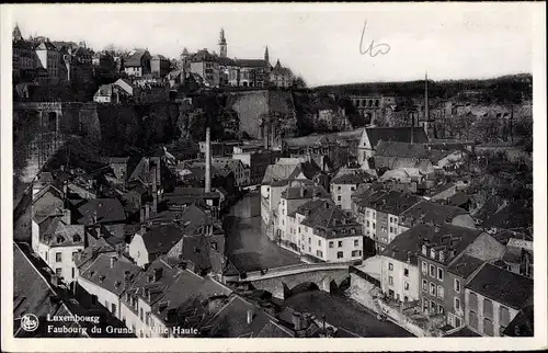 Ak Luxemburg, Faubourg du Grund et Ville Haute