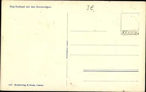 Ak Weggis Kt. Luzern Schweiz, Rigi Kaltbad, Berner Alpen