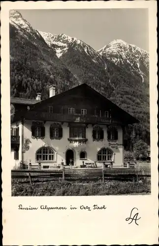 Ak Oetz in Tirol, Pension Alpenrose