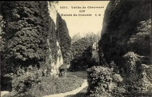 Ak Gif Essonne, Vallée de Chevreuse, Ruines du Couvent