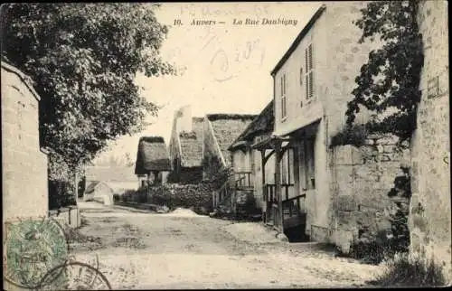 Ak Auvers Val d'Oise, La Rue Daubigny