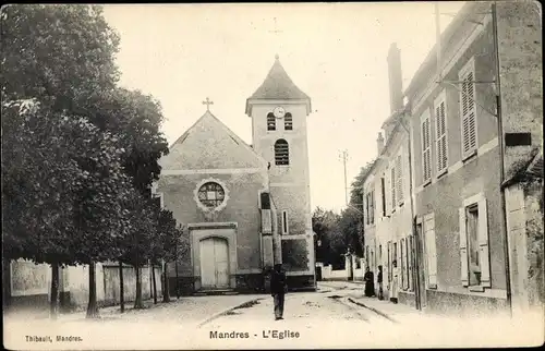 Ak Mandres Val de Marne, L'Eglise, Kirche