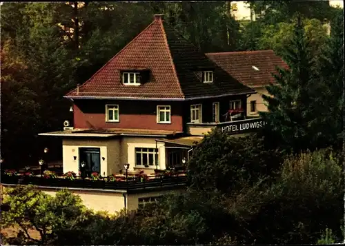 Ak Schriesheim in Baden Württemberg, Hotel und Waldgasthof Neues Ludwigstal, Strahlenberg Straße