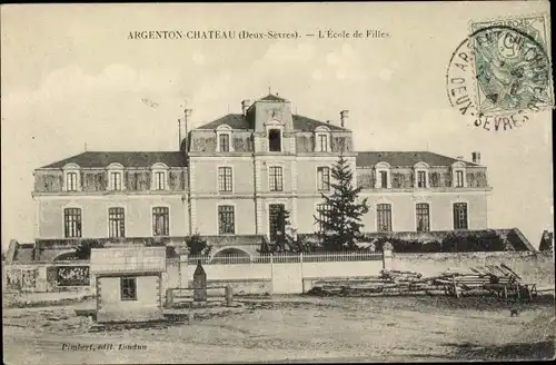 Ak Argenton Château Deux Sèvres, L'École de Filles