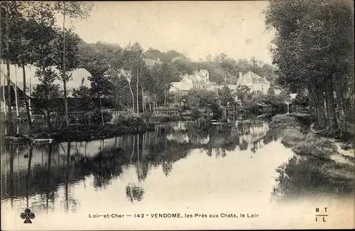 Ak Vendome Loir et Cher, les Prés aux Chats