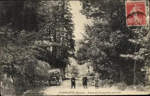 Ak Chenelette Rhône, Route de Claveisolles sous bois