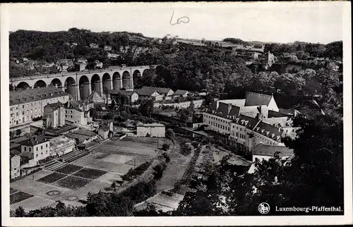 Ak Pfaffenthal Luxemburg, Vogelschau